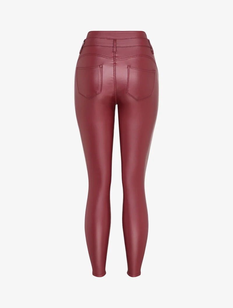 Gecoate skinny jeans - Rood - Image 2