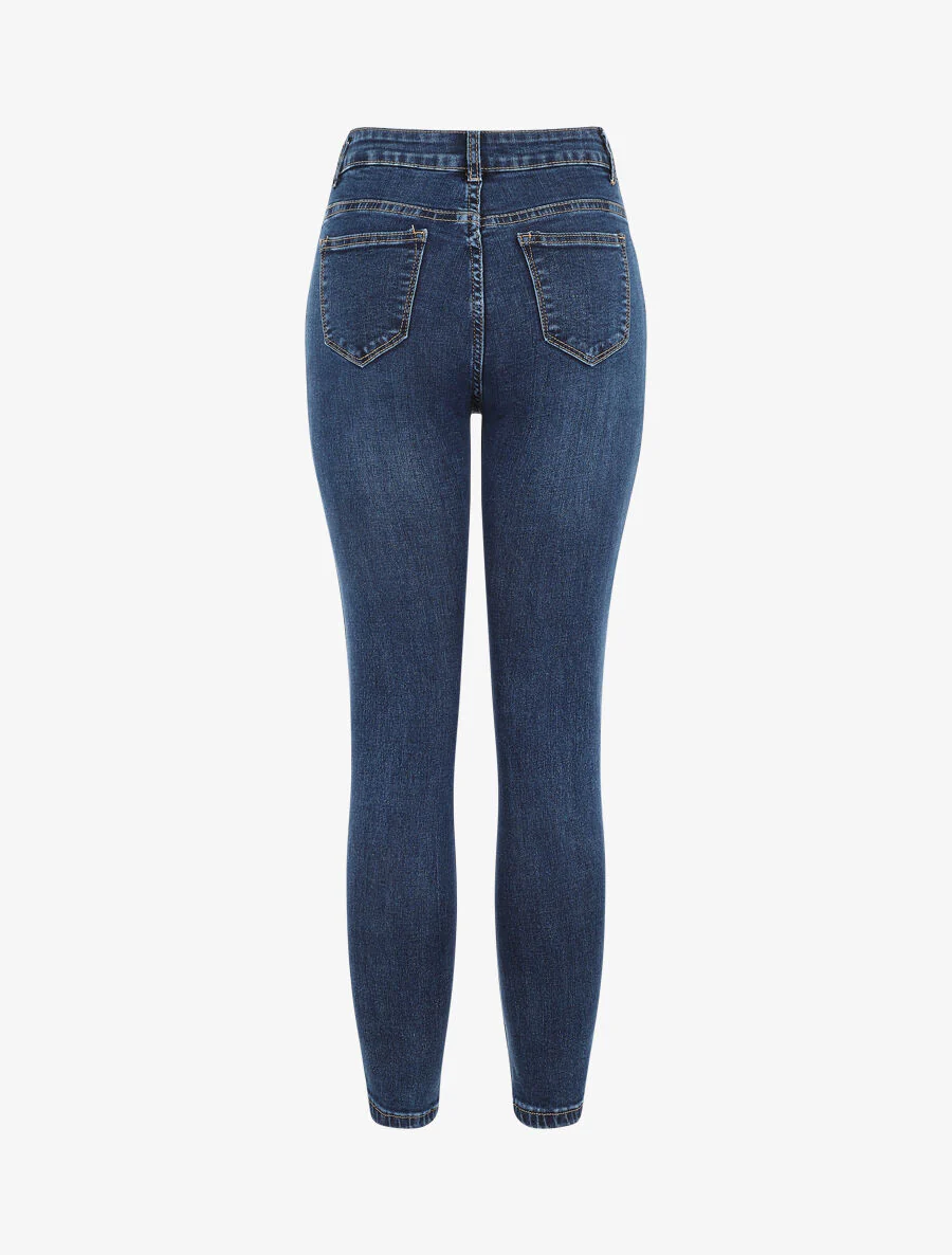 Skinny jeans met hoge taille - Blauw - Image 2