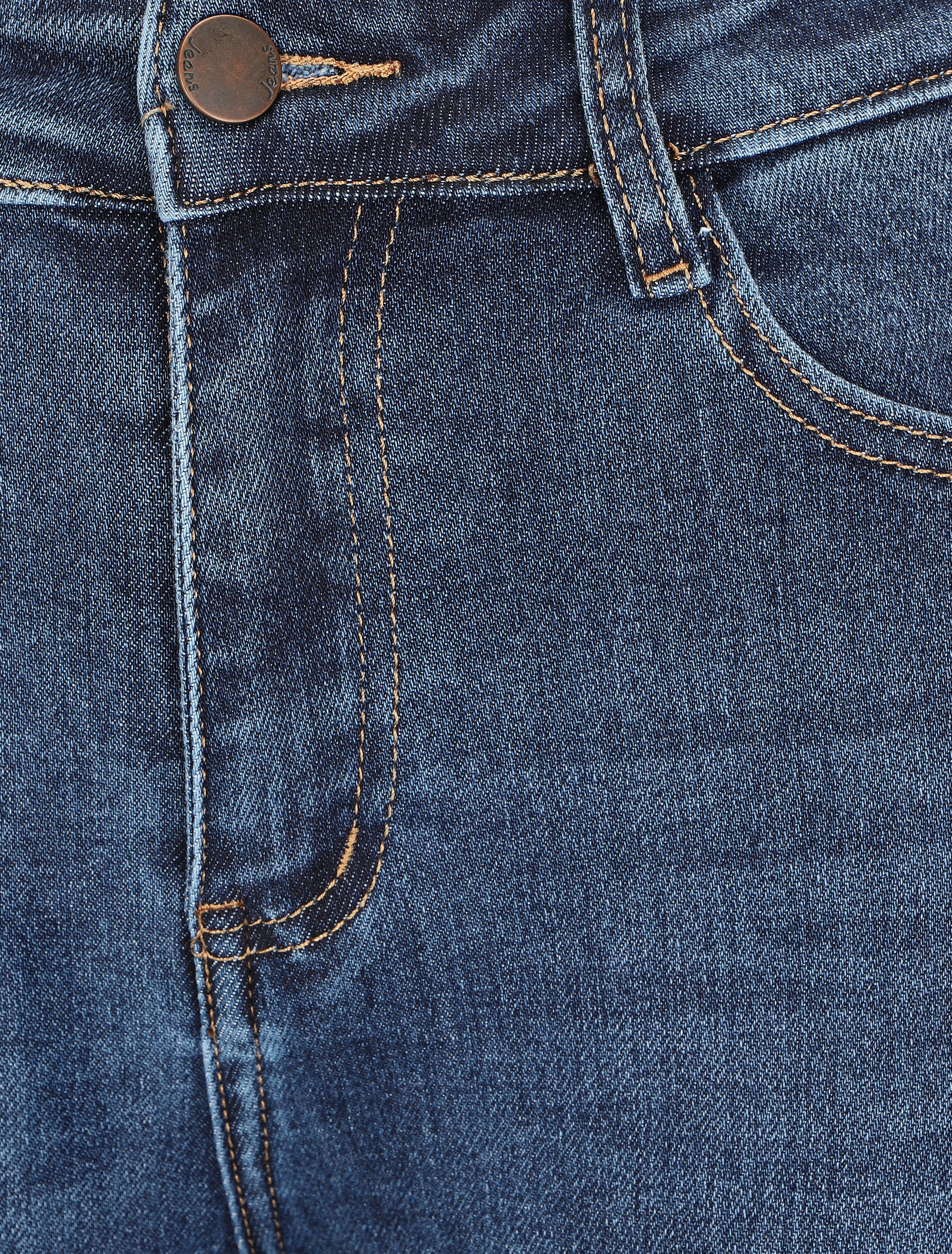 Skinny jeans met hoge taille - blauw - Image 3