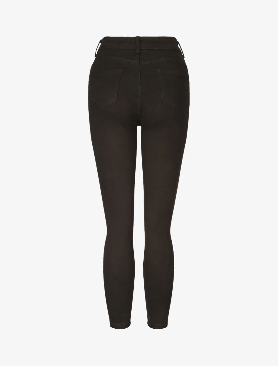 Skinny jeans met knoopsluiting - Zwart - Image 2