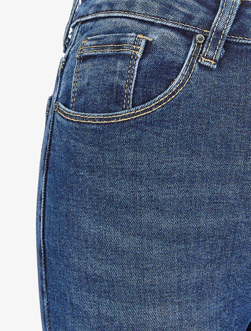 Skinny jeans met omgeslagen randen - Blauw denim - Image 3