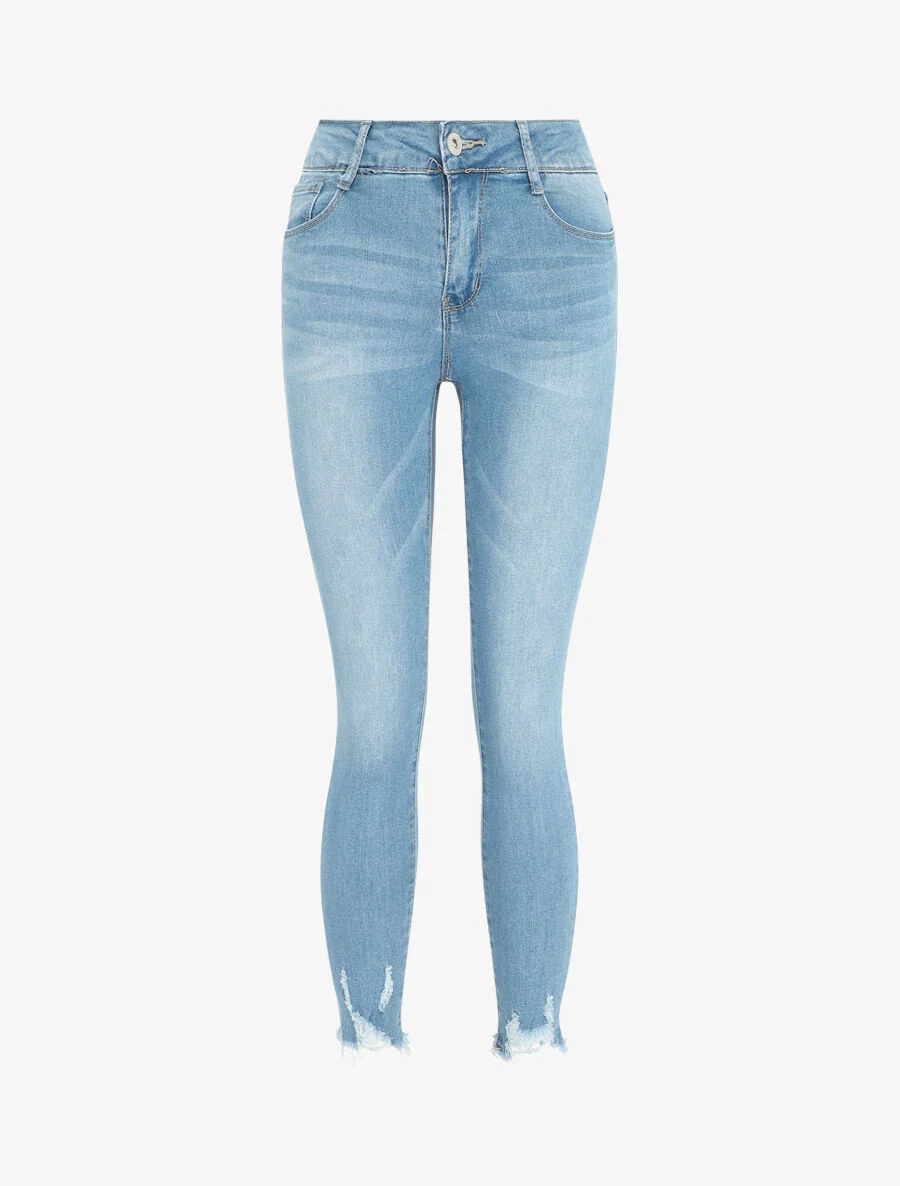 Skinny jeans met standaard maat zonder zoom - Lichtblauw