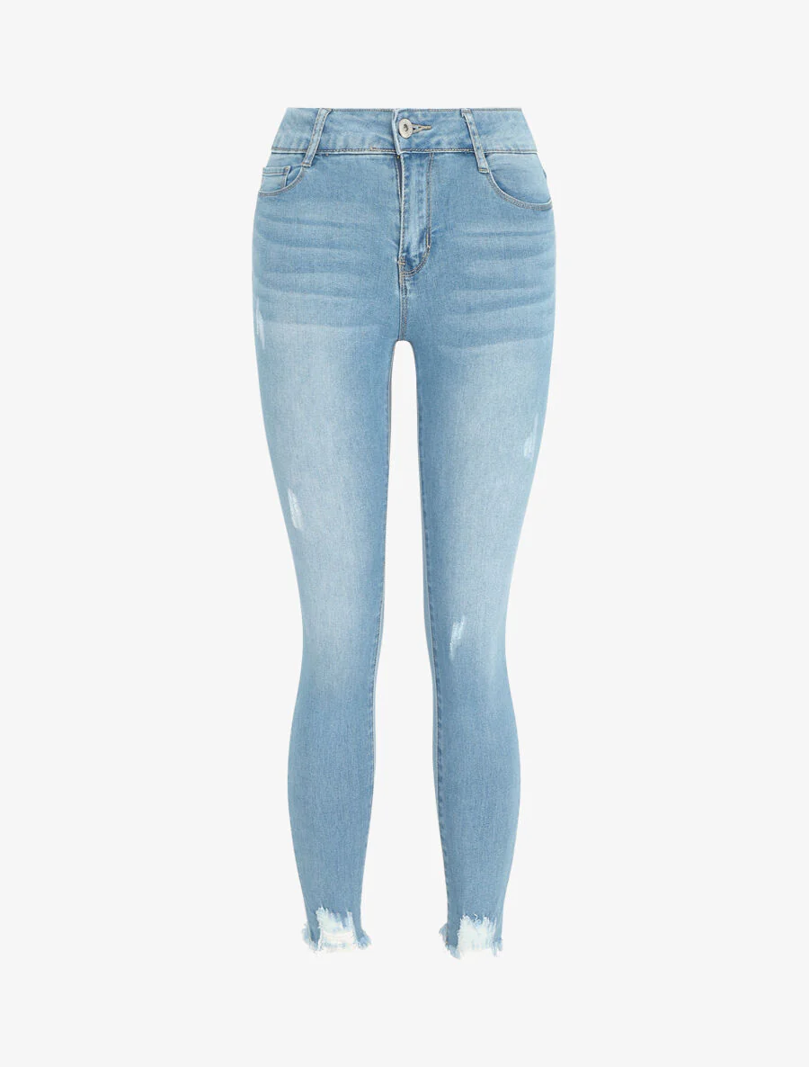 Skinny jeans met standaard maat zonder zoom - blauw