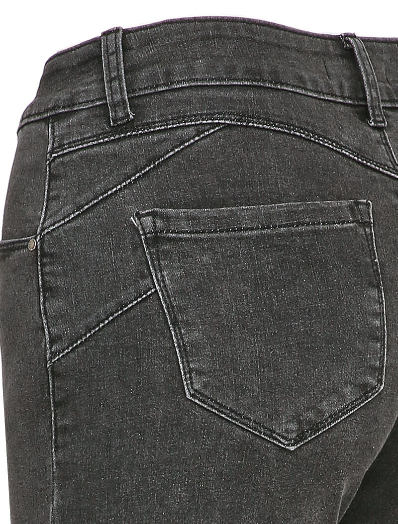 Skinny jeans met standaard taille - Donkergrijs - Image 3