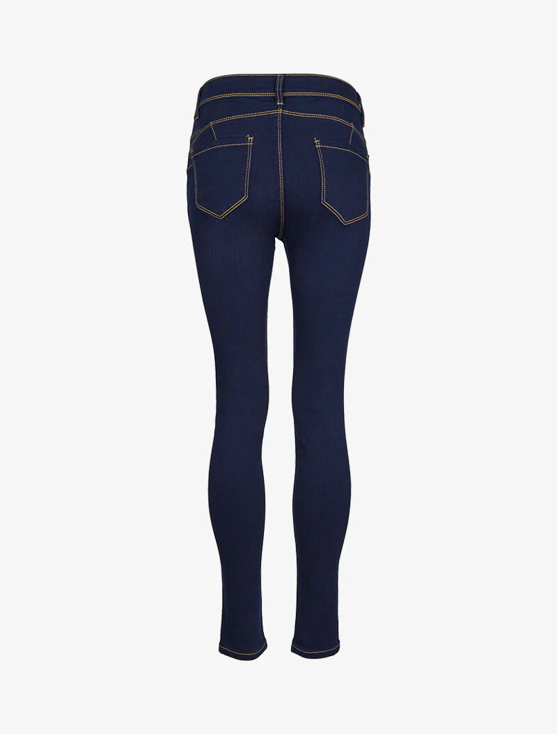 Skinny jeans met zichtbare stiksels - Blauw - Image 4