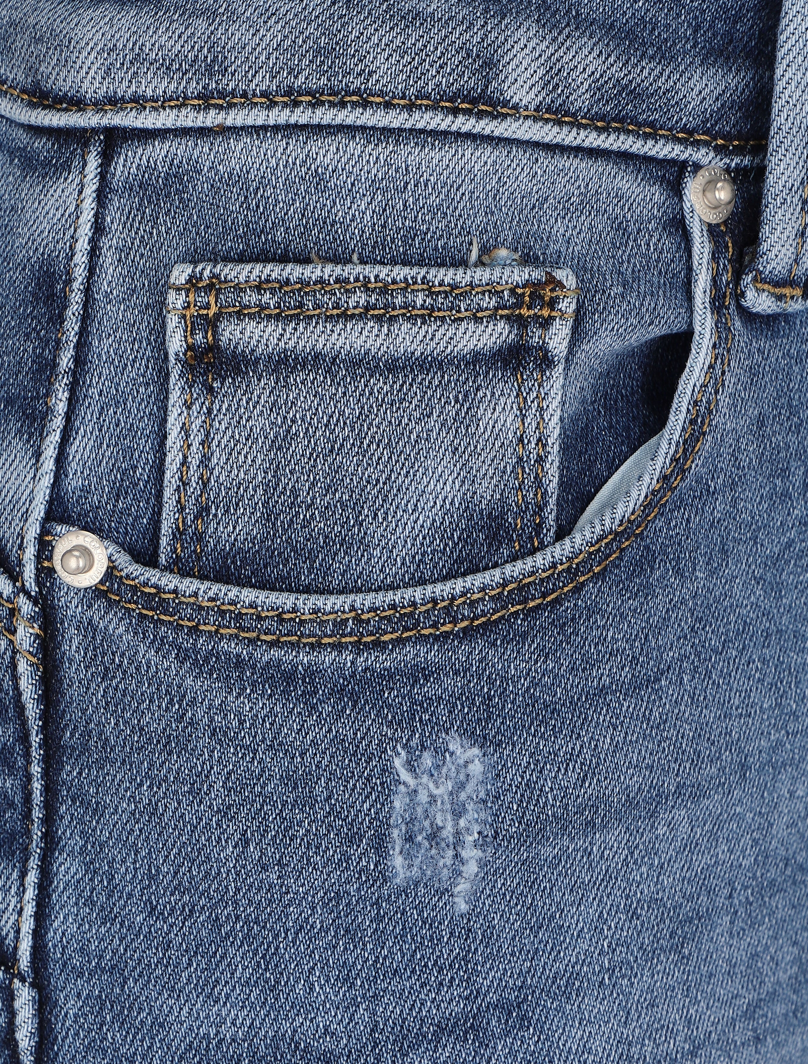 Skinny push-up jeans met scheuren - Blauw - Image 3