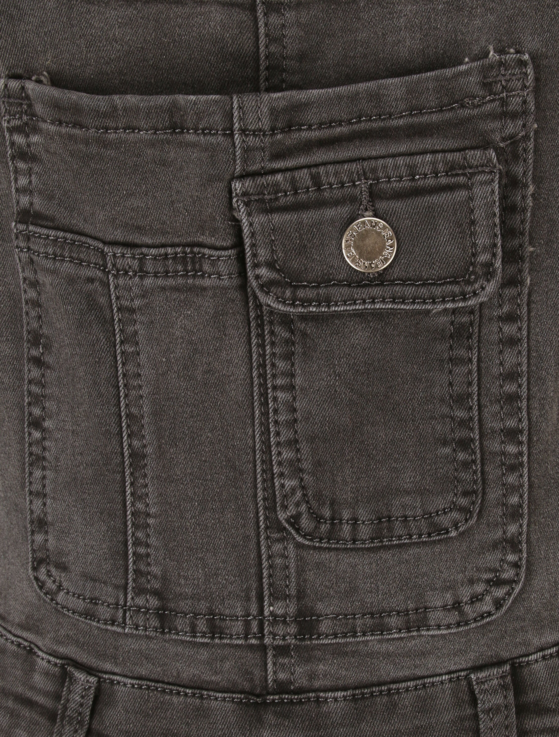 Skinny jeans salopette - Grijs - Image 3