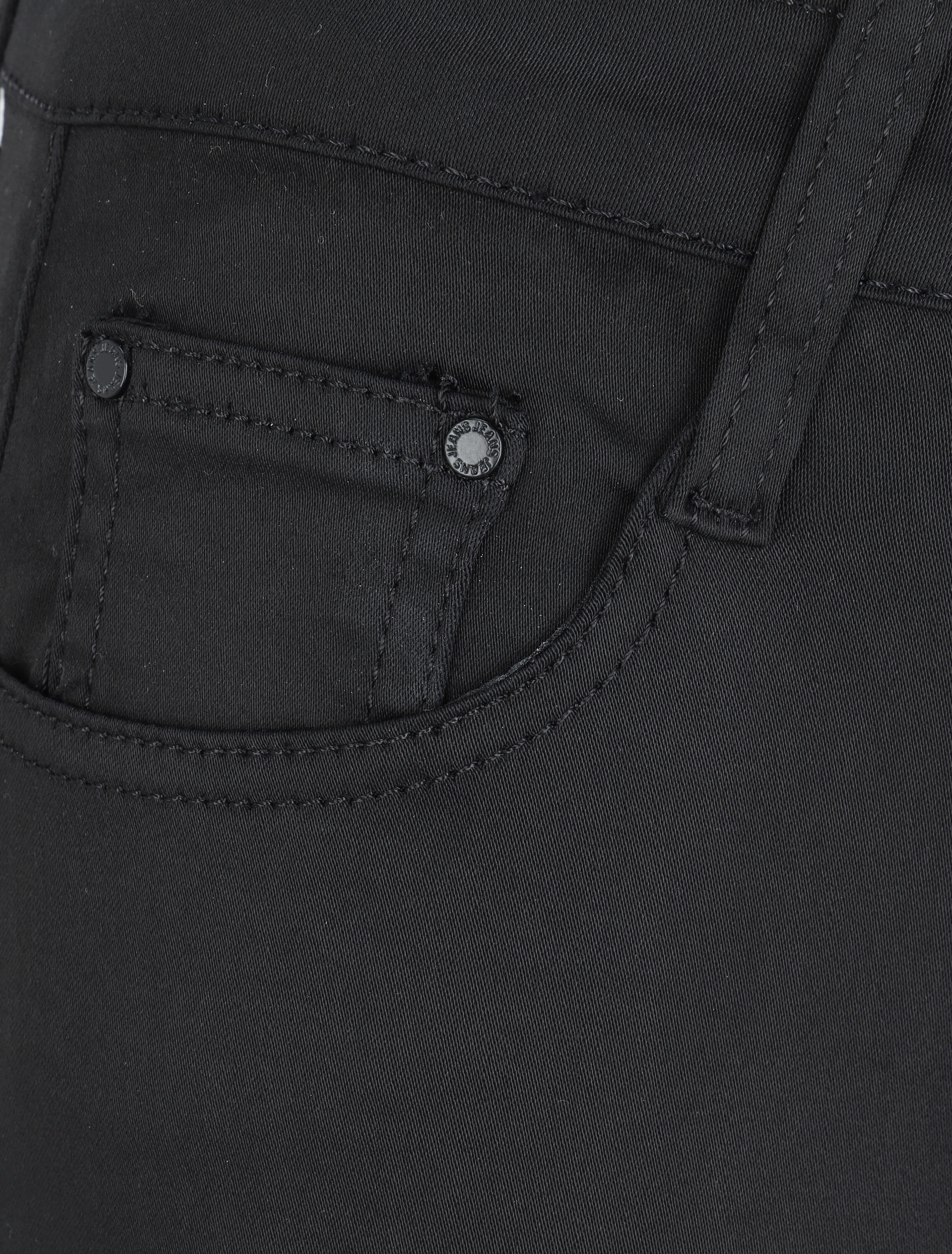 Skinny jeans satijn effect - Zwart - Image 3