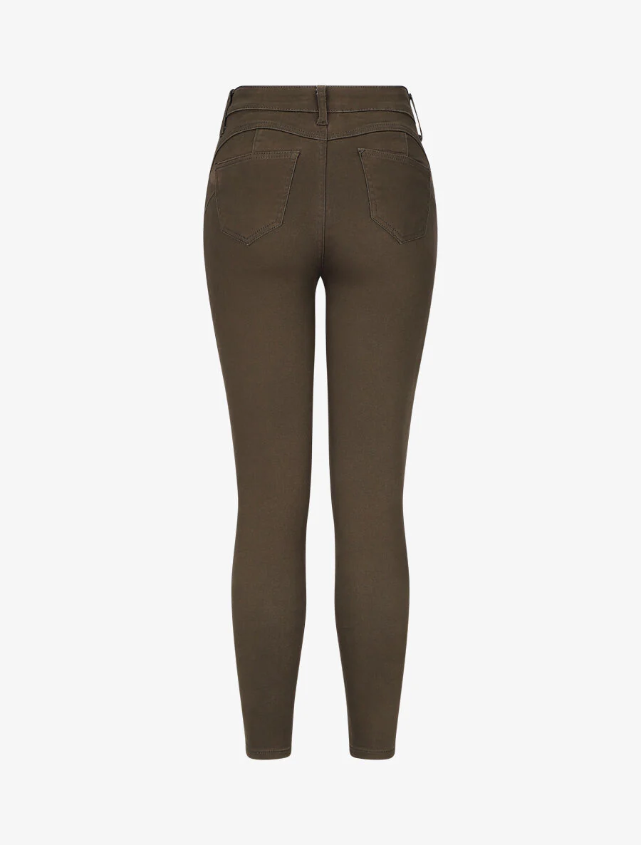 Skinny push-up 7/8 jeans - Khaki - Image 2