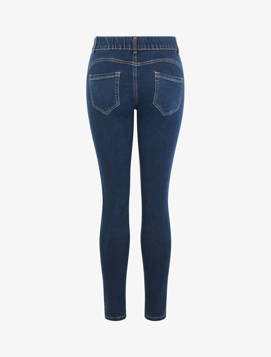 Skinny push-up jegging in grote maat - blauw - Image 2