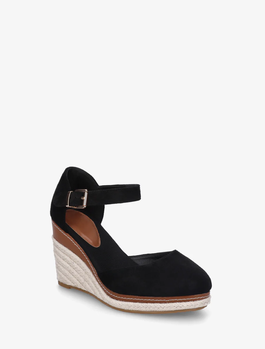 Sleehak espadrilles van suède - Zwart - Image 2