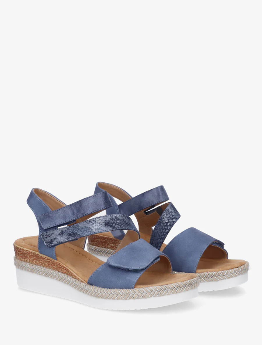 Sleehaksandalen met klittenband - Blauw - Image 4