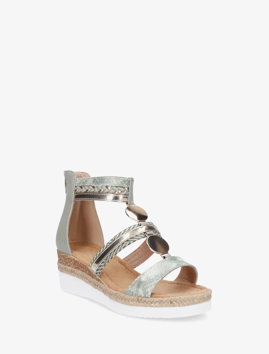Sleehaksandalen met niet-passende bandjes - Groen - Image 2