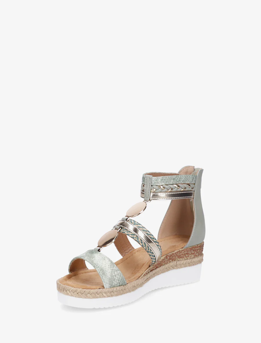 Sleehaksandalen met niet-passende bandjes - Groen - Image 3