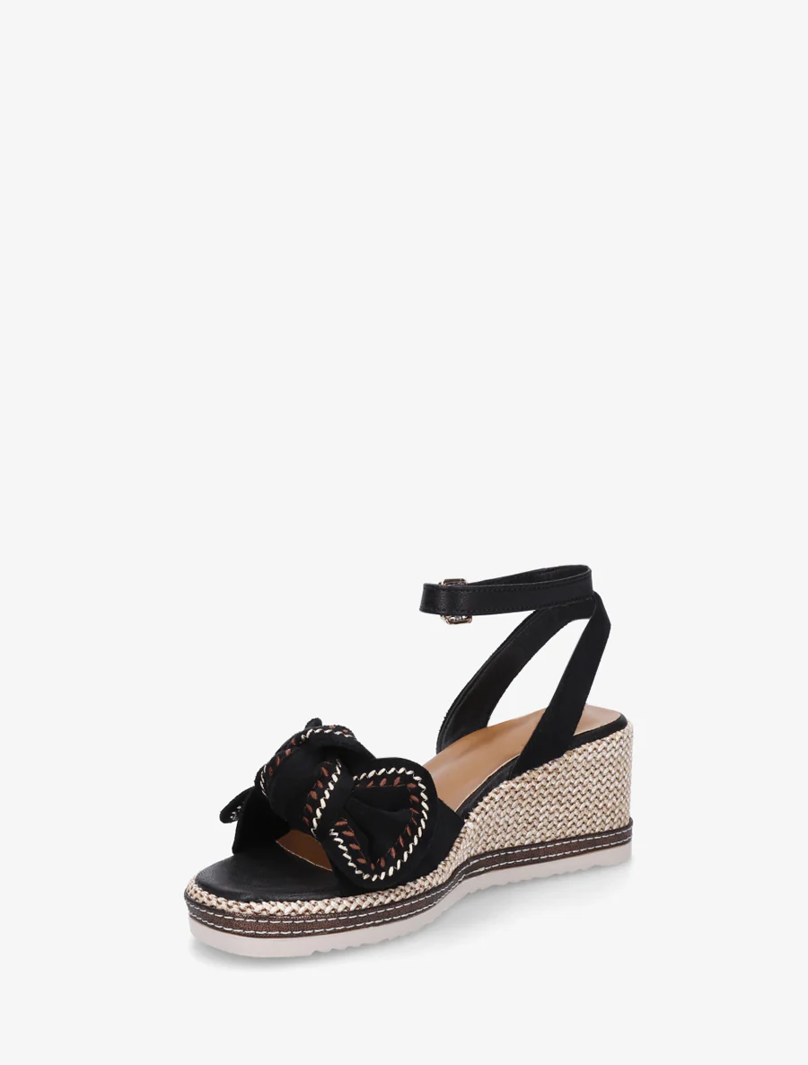 Sleehaksandalen met strik - Zwart - Image 3