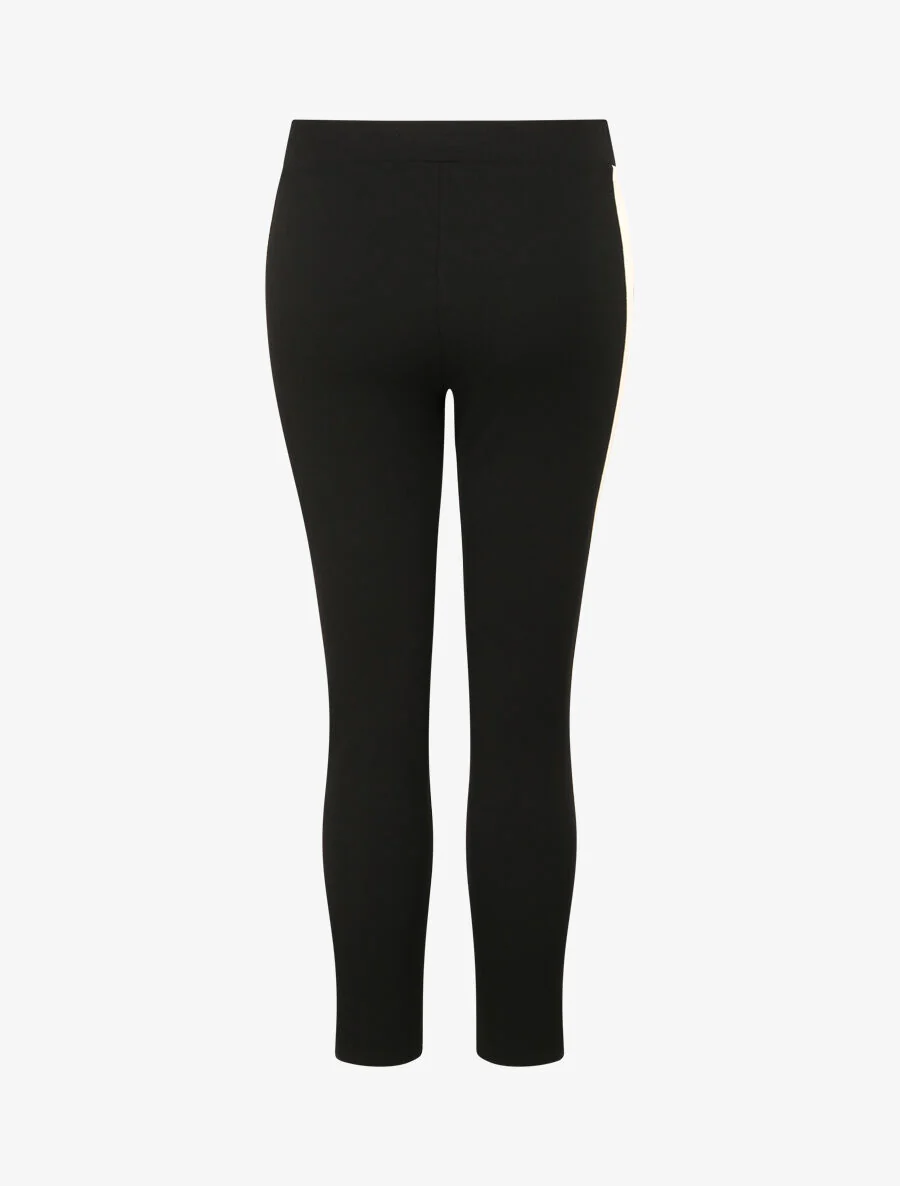 Slim fit 7/8 hoge taille jogger broek - Zwart - Image 2