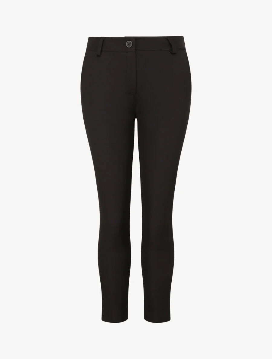 Slim fit 7/8 standaard maat broek - Zwart