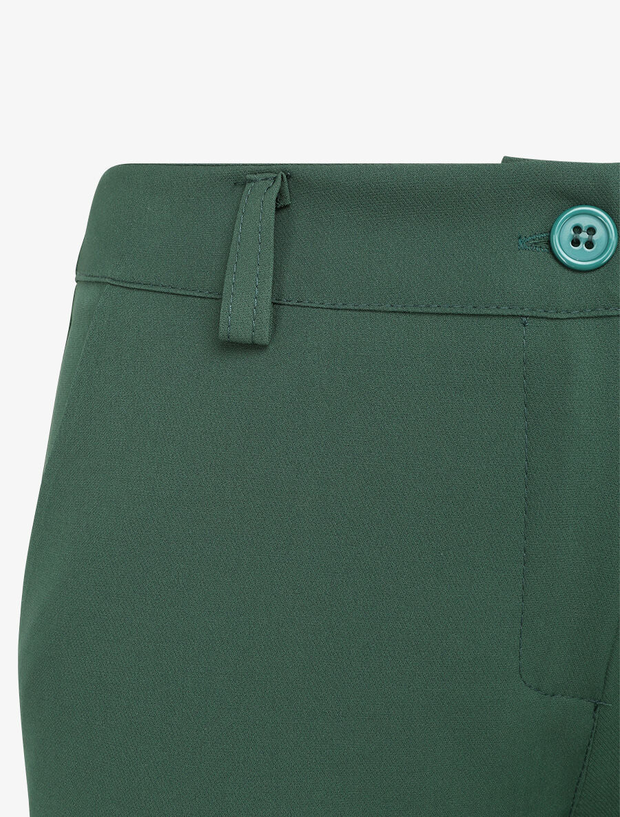 Slim fit 7/8 standaard maat broek - Donkergroen - Image 3
