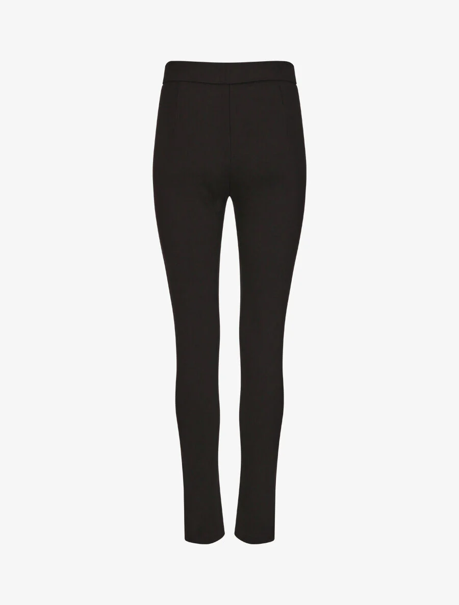 Slim-fit broek met hoge taille - Zwart - Image 2