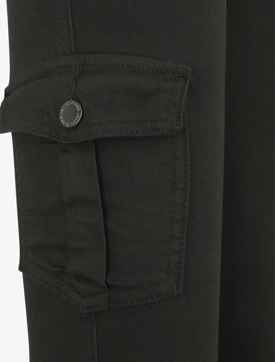 Slim-fit cargojeans - zwart - Image 3
