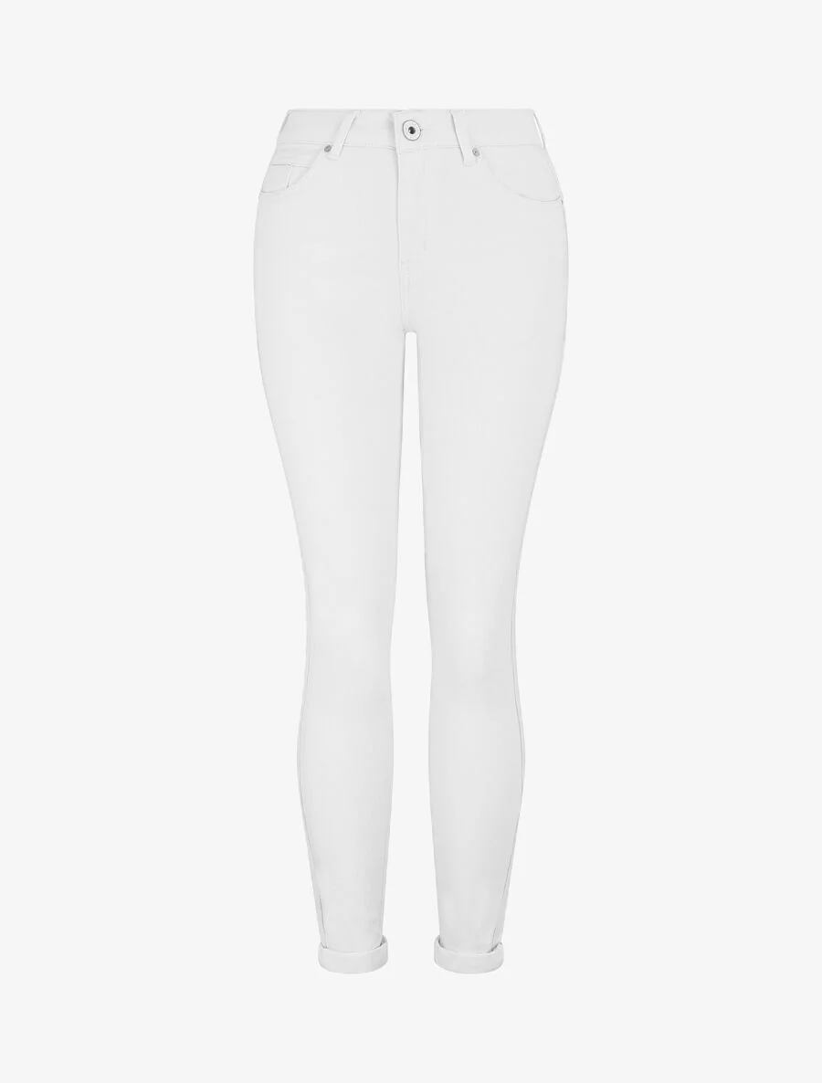Slim fit effen jeans - wit