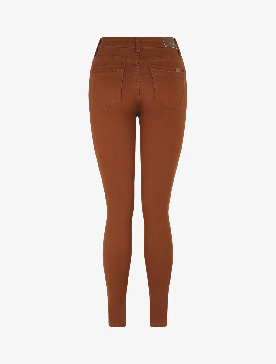 Slim fit effen jeans - Roest - Image 2