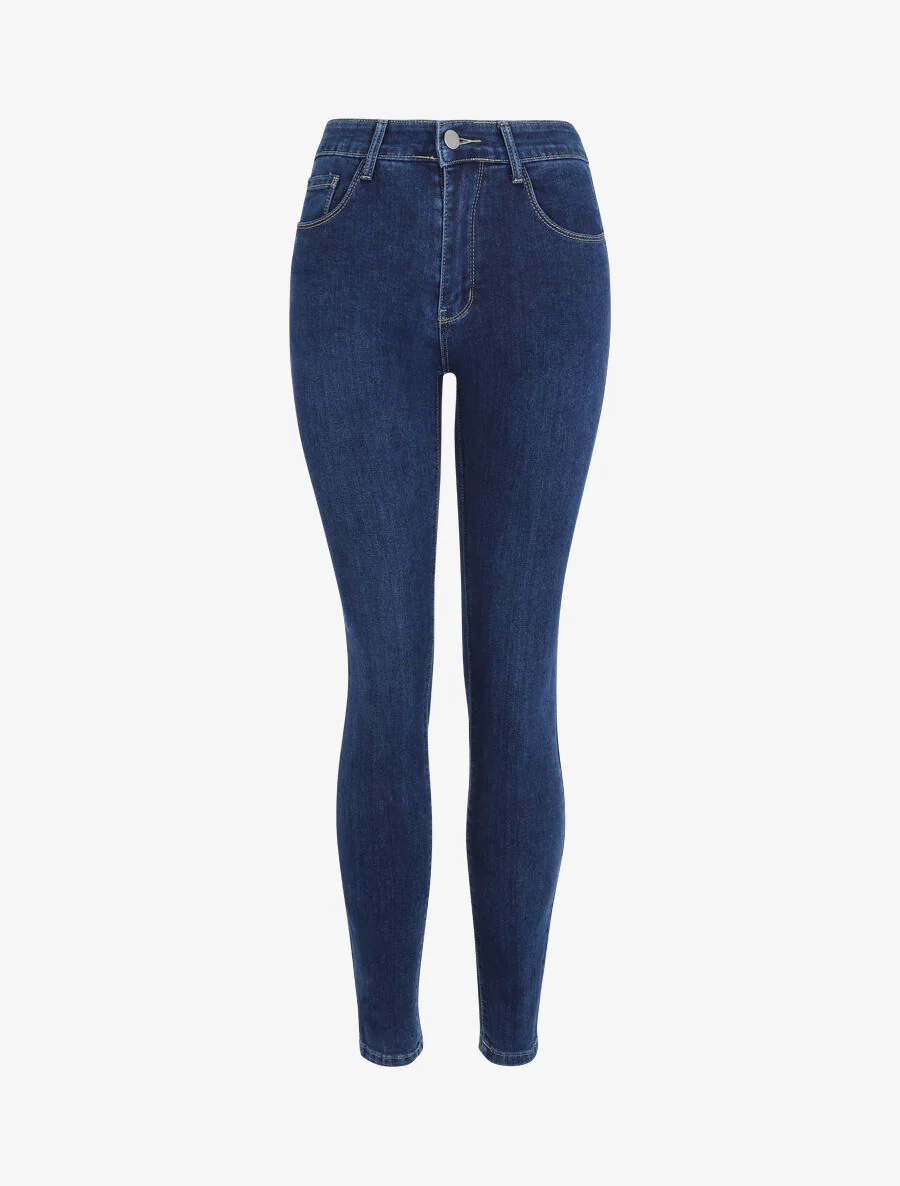 Jean slim effen - Blauw denim