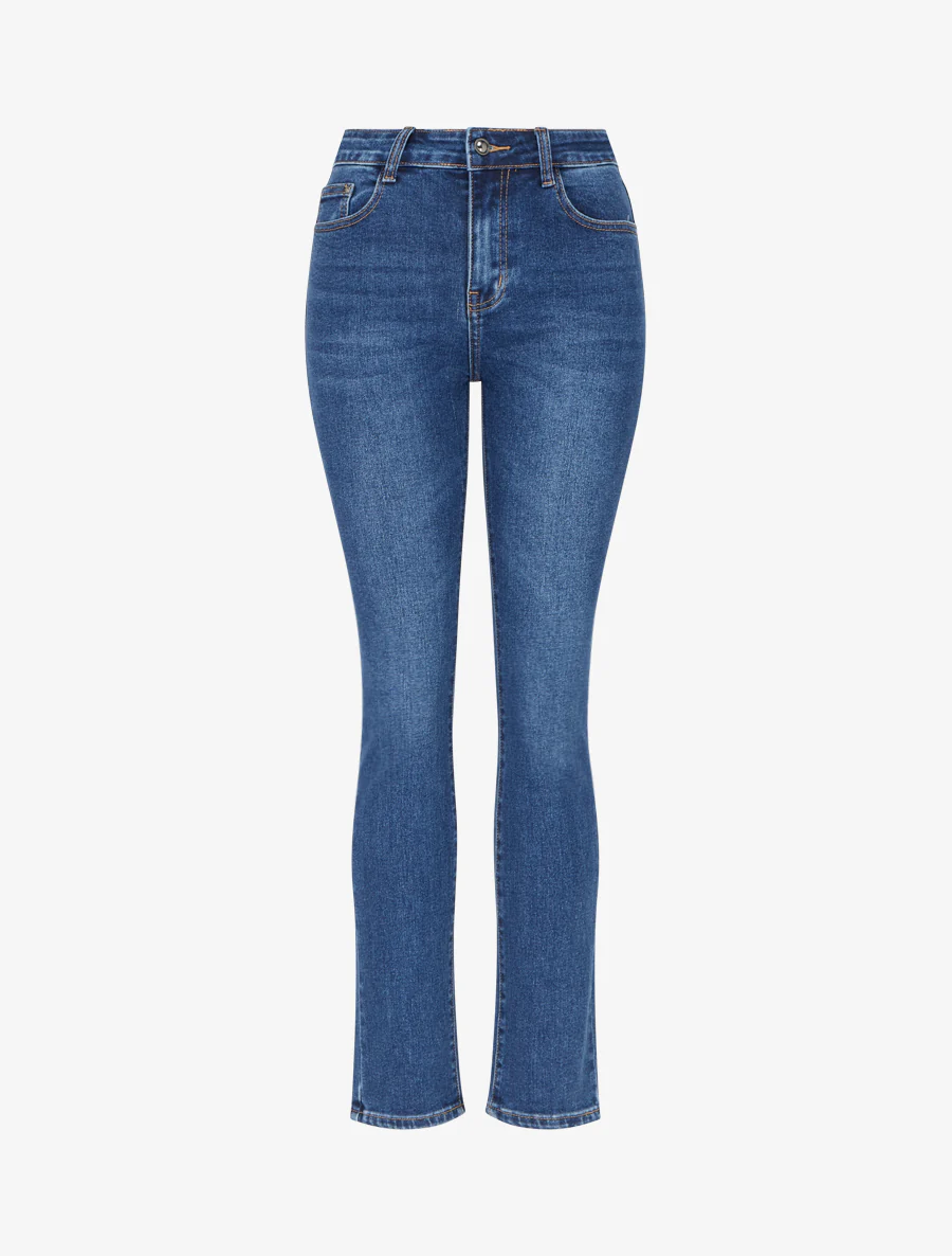 Slim fit jeans gewassen - Blauw