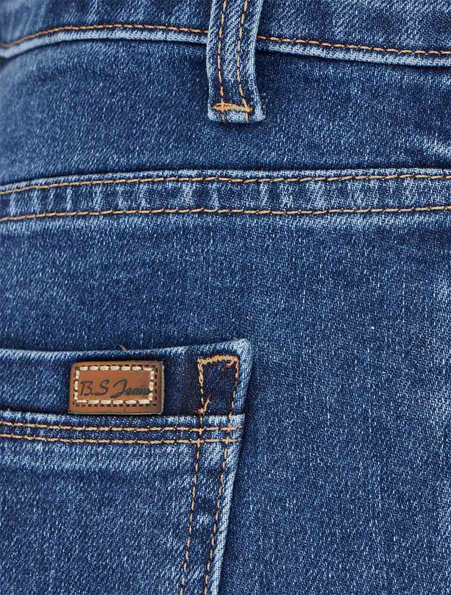 Slim fit jeans gewassen - Blauw - Image 3