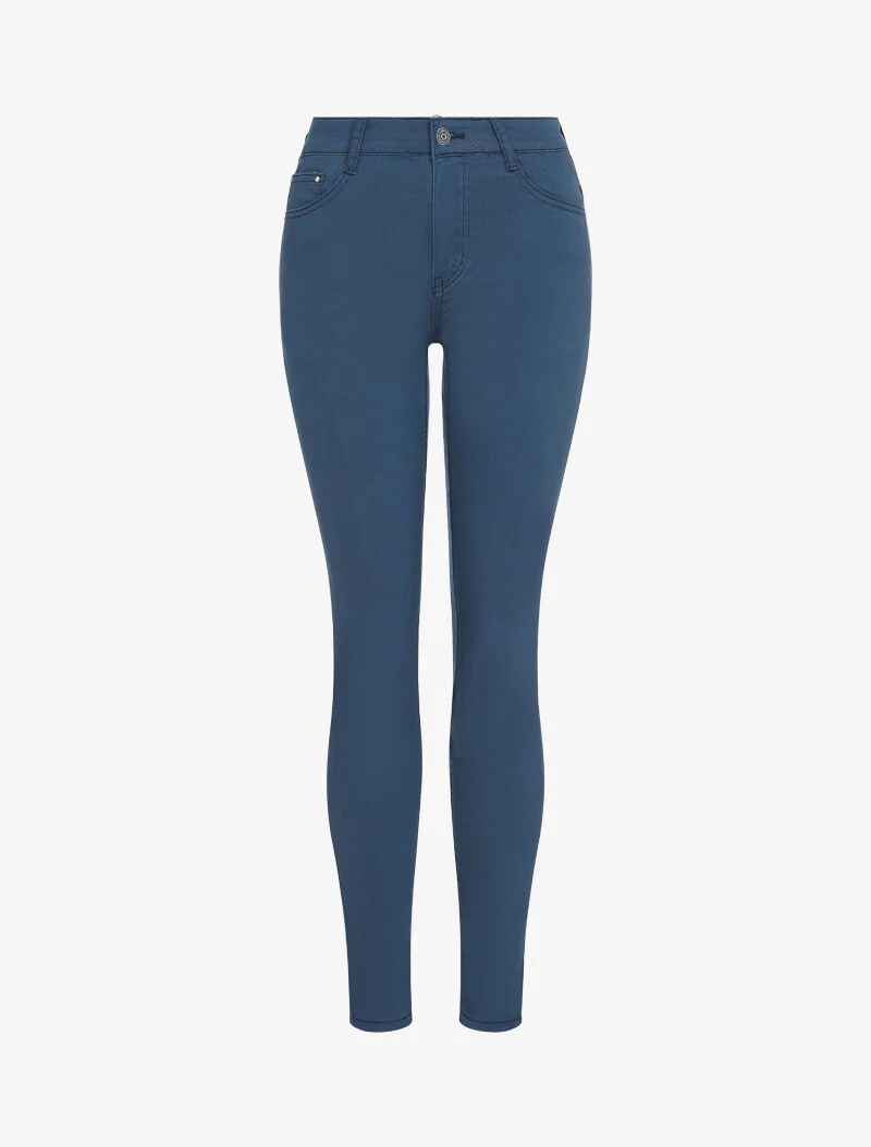 Jean slim effen met standaard taille - Blauw