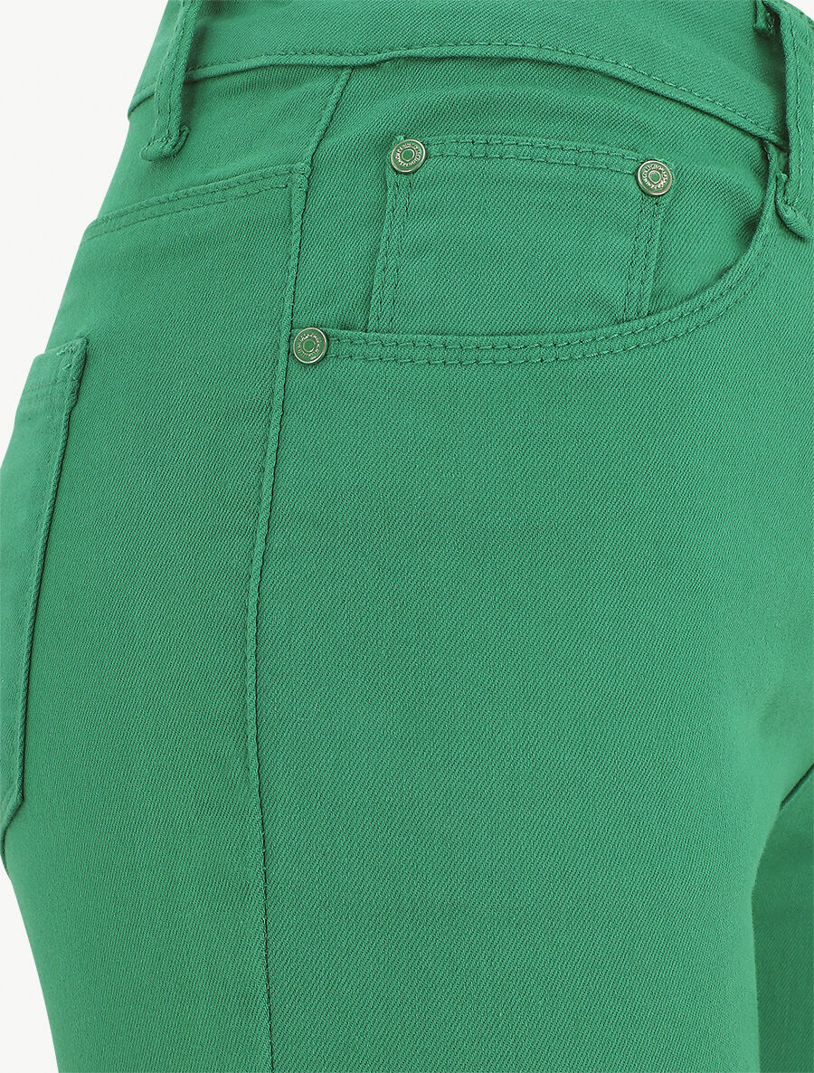 Slim fit jeans met hoge taille - groen - Image 3