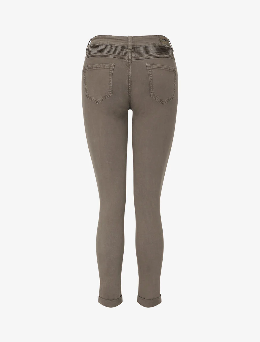 Slim fit jeans met hoge taille - Taupe - Image 2