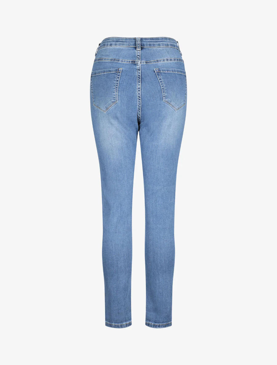 Jean grote maat slim met hoge taille - Blauw - Image 2