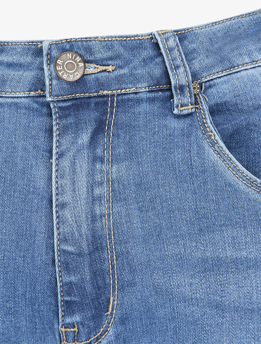 Jean grote maat slim met hoge taille - Blauw - Image 3