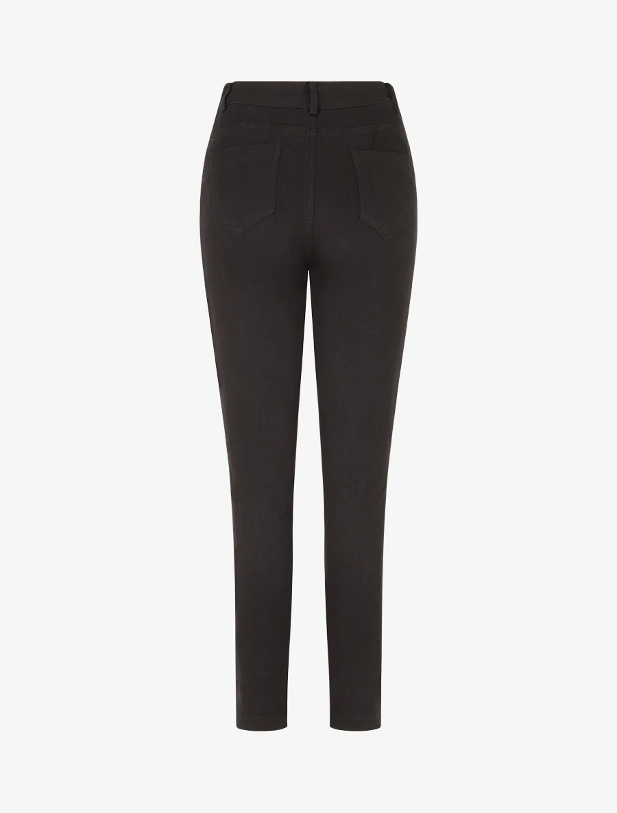 Slim fit jeans met hoge taille - Zwart - Image 2