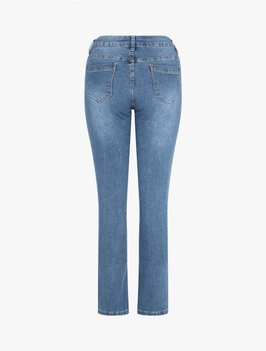 Slim fit-jeans met standaard taille - blauw - Image 2