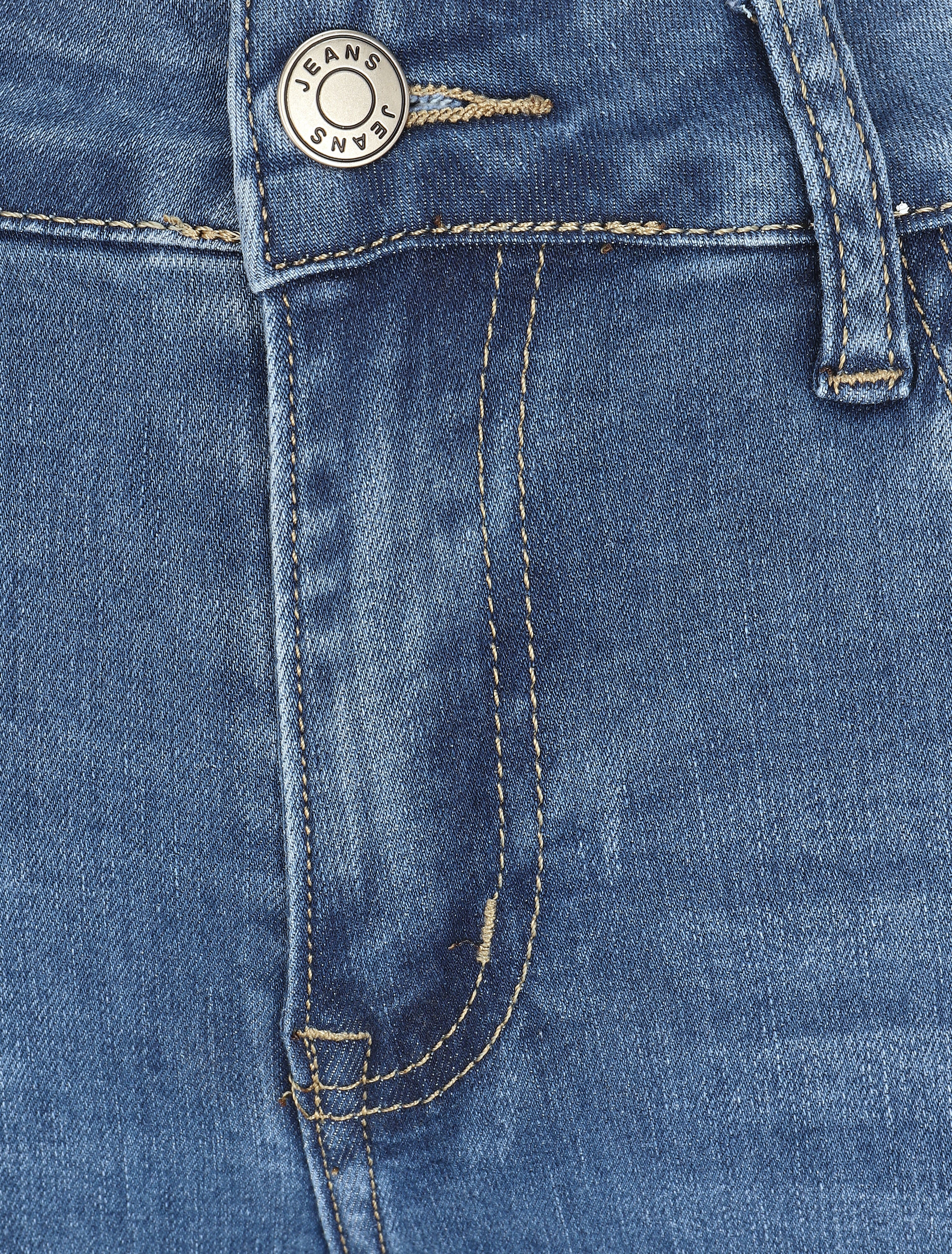 Slim fit-jeans met standaard taille - blauw - Image 3