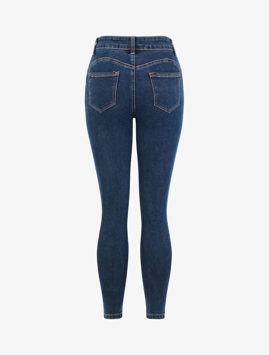 Slim fit push up jeans - Blauw - Image 2