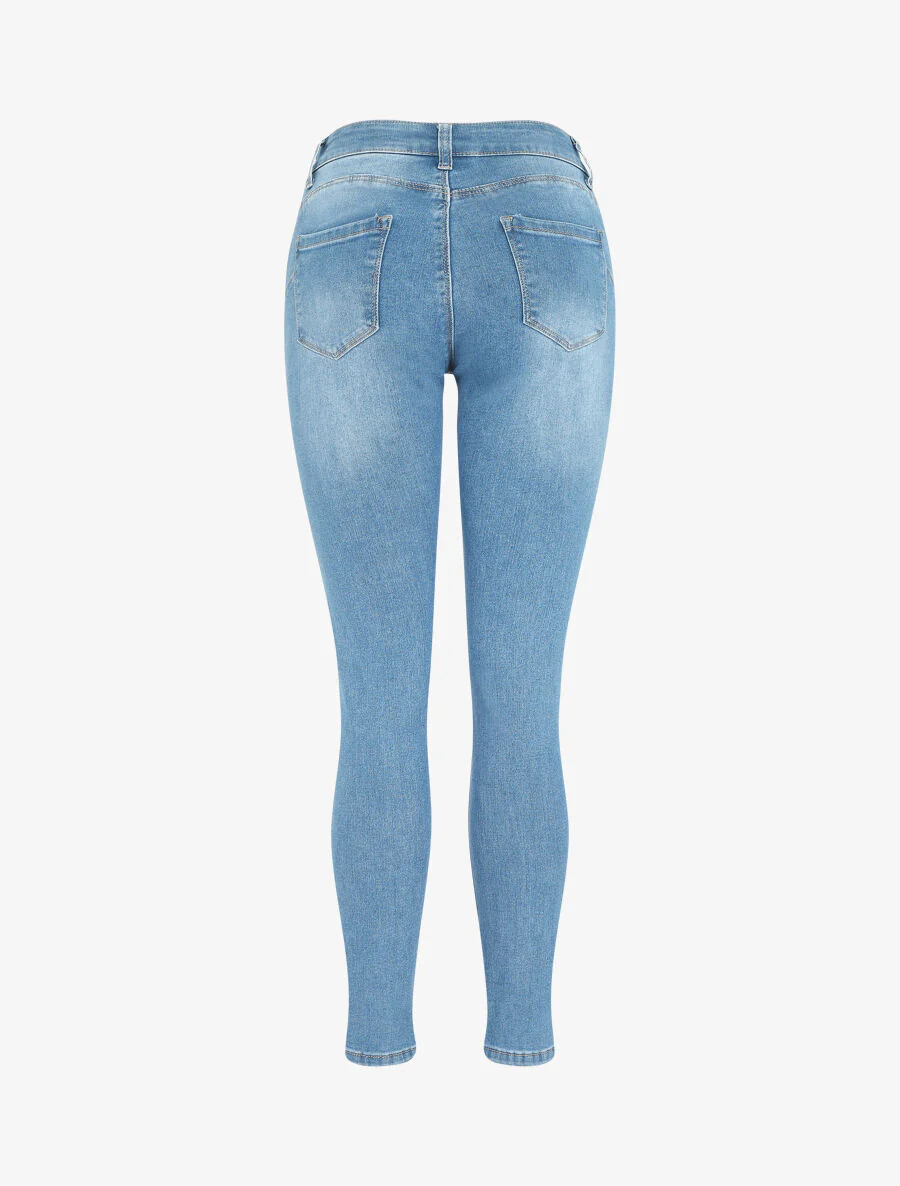 Slim fit push up jeans - Blauw - Image 2