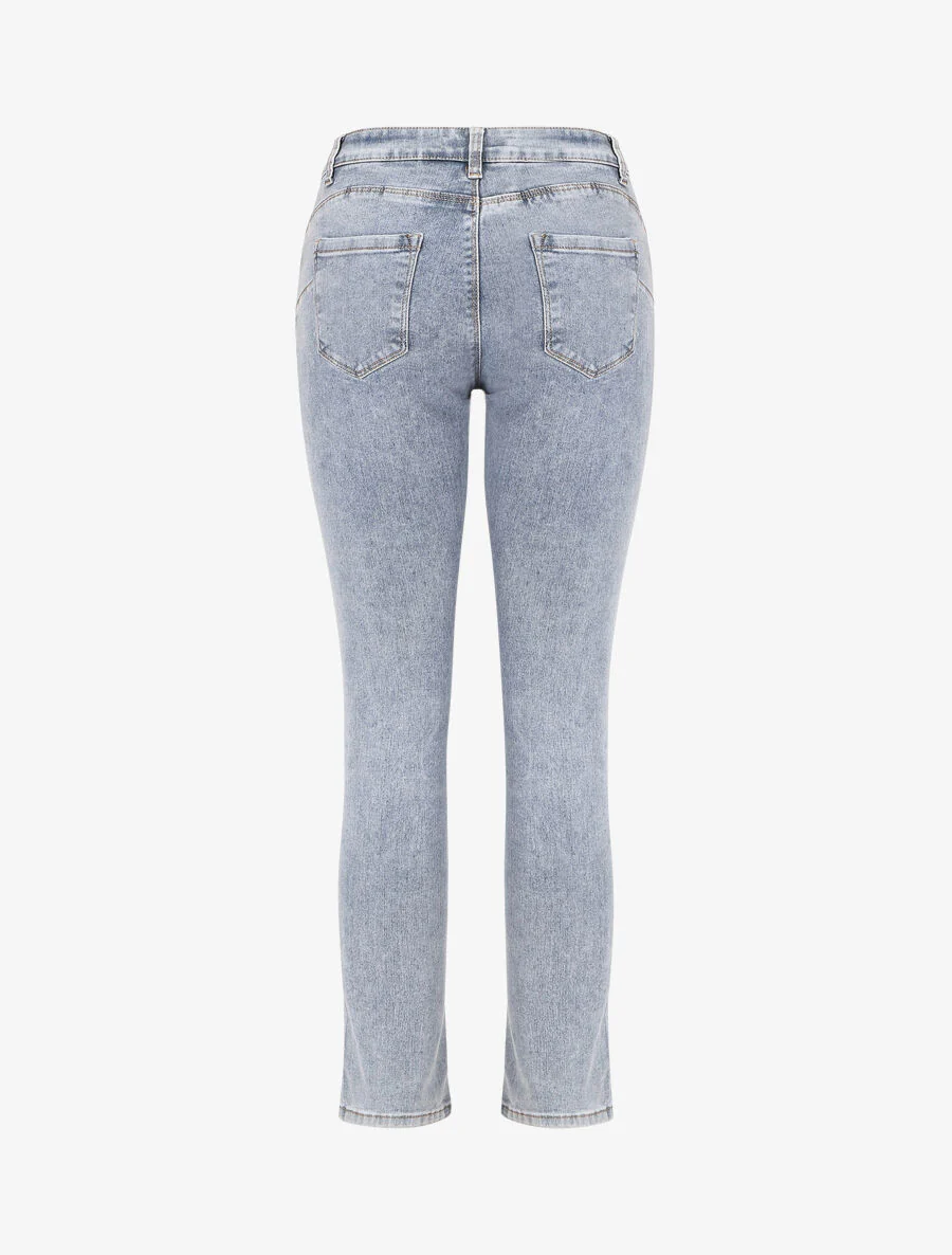 Slim fit push up jeans - blauw - Image 2