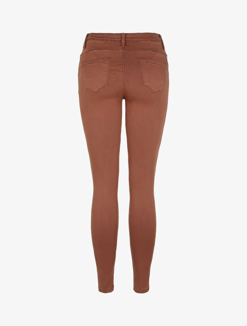 Slim fit stretch jeans - Kameel - Image 2