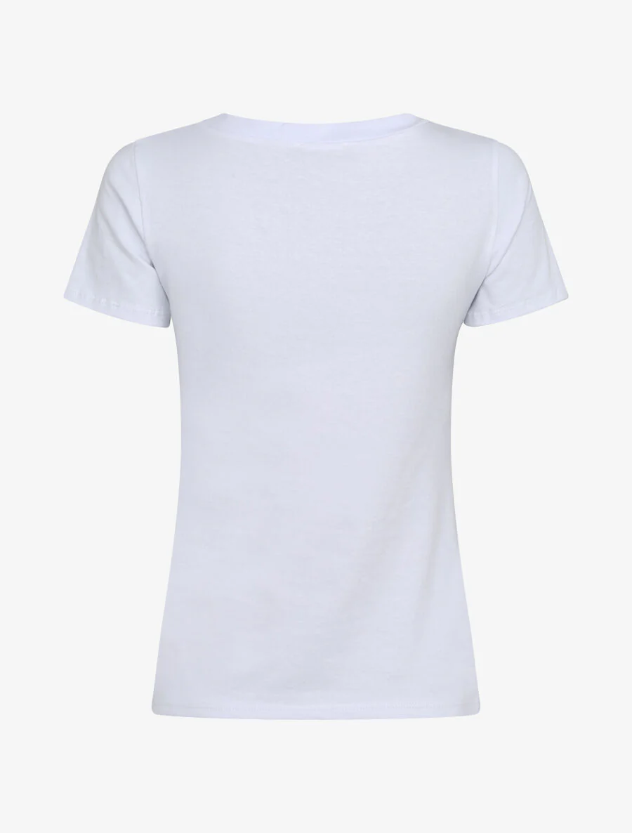 Slim fit T-shirt met boodschap en zonnebloemen - wit - Image 2
