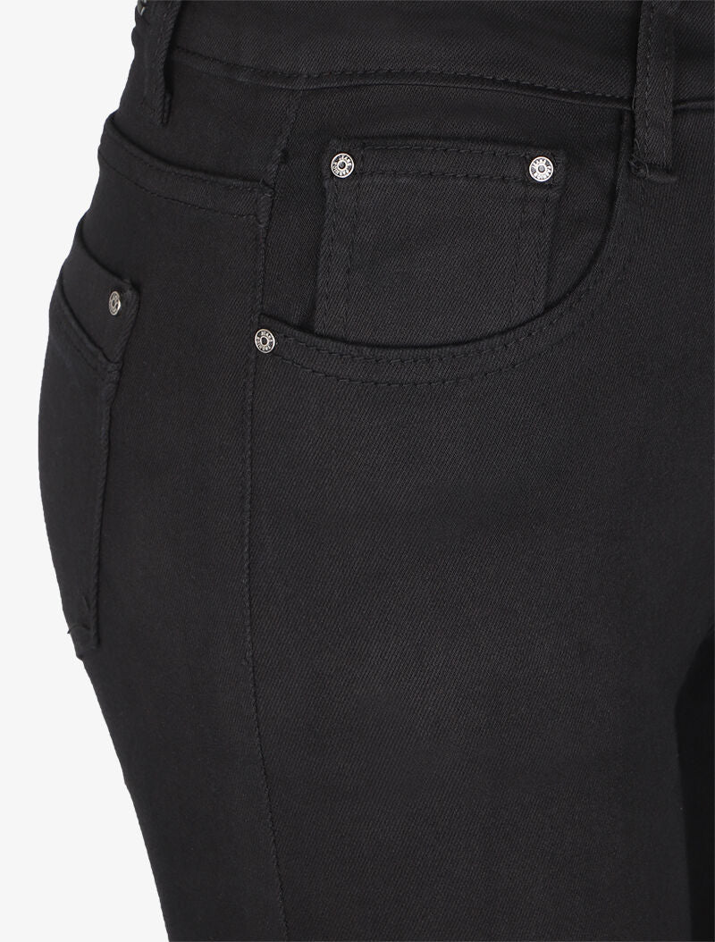 Slimme stretch jeans met hoge taille - Zwart - Image 3