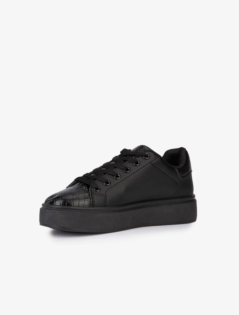 Sneakers met schubbenprint - zwart - Image 3
