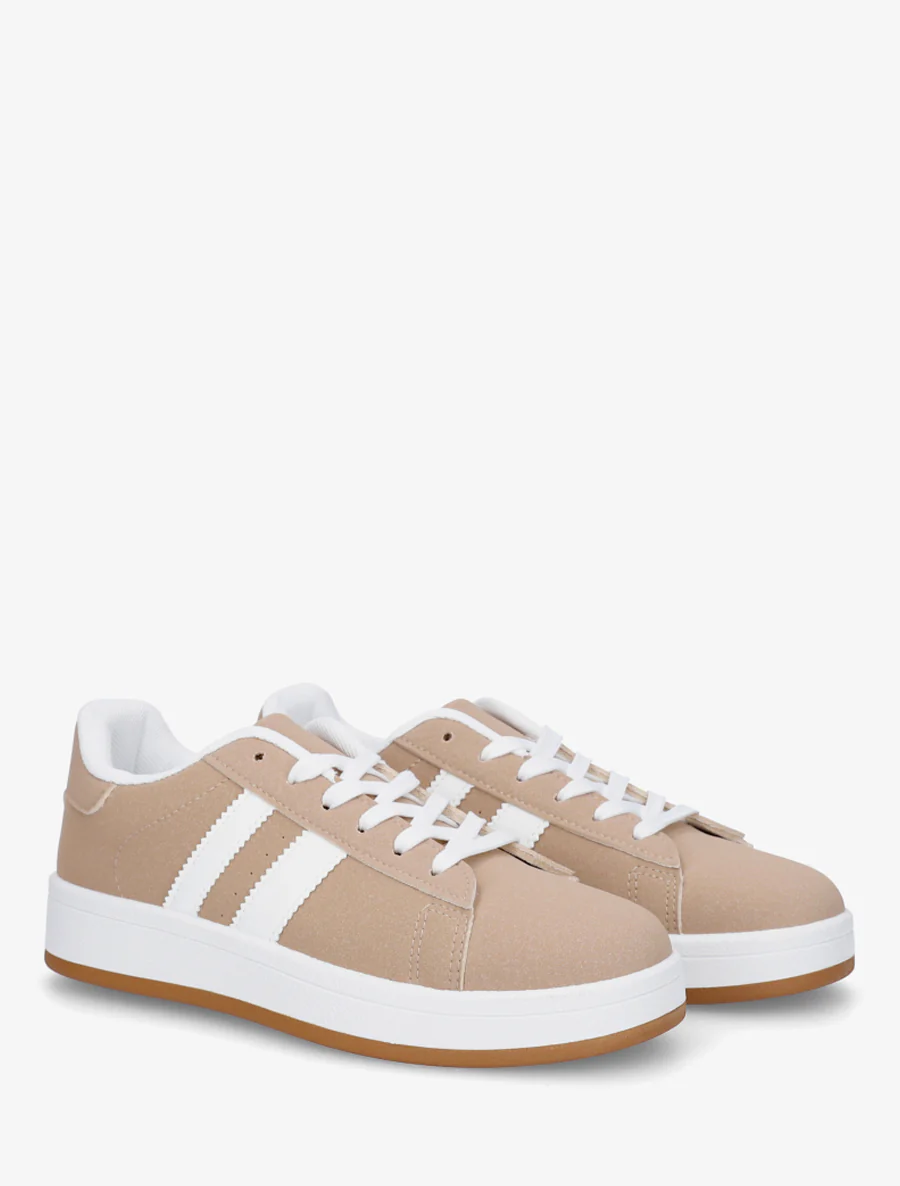 Sneakers in nubucklook met contrasterende banden - Mol - Image 4