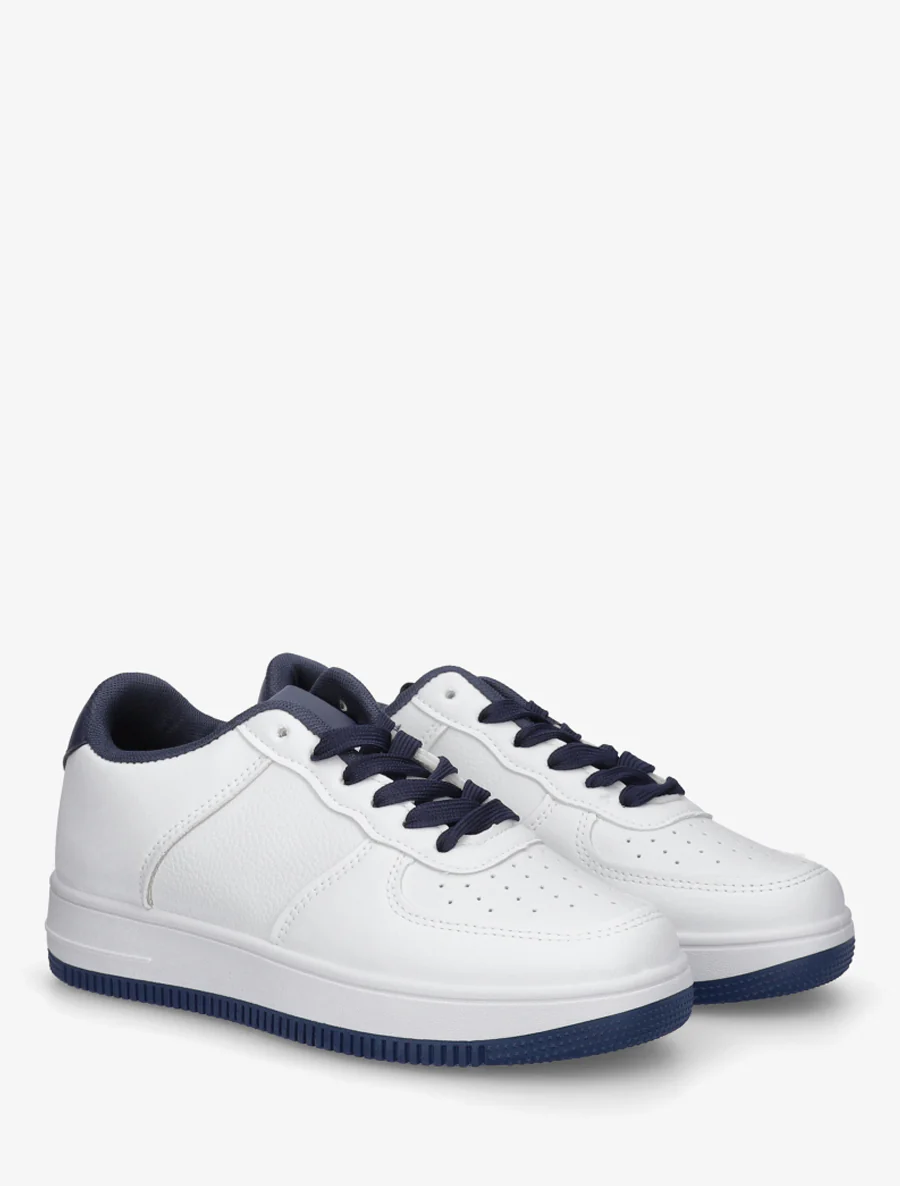 Sneakers met contrasterende hielversteviging - Marine - Image 4