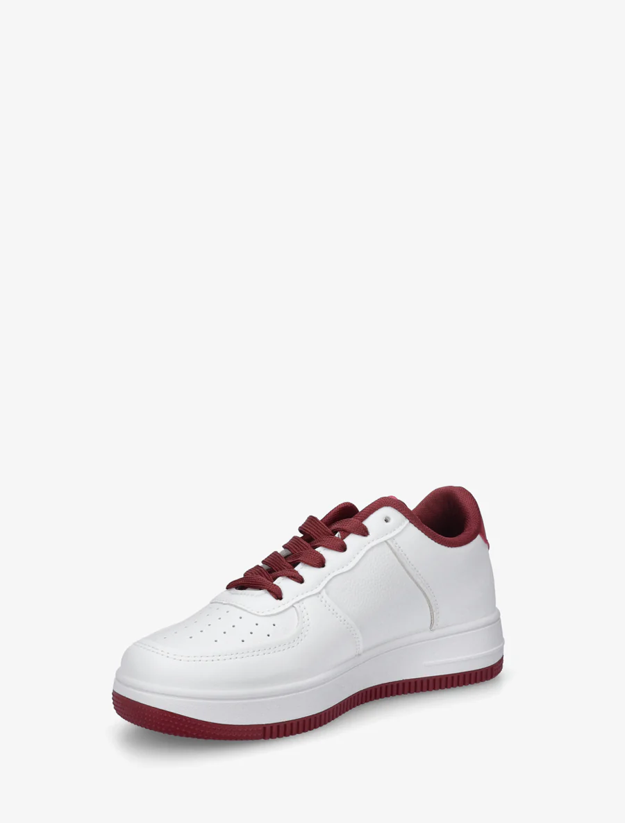 Sneakers met contrasterende hielversteviging - Rood - Image 3