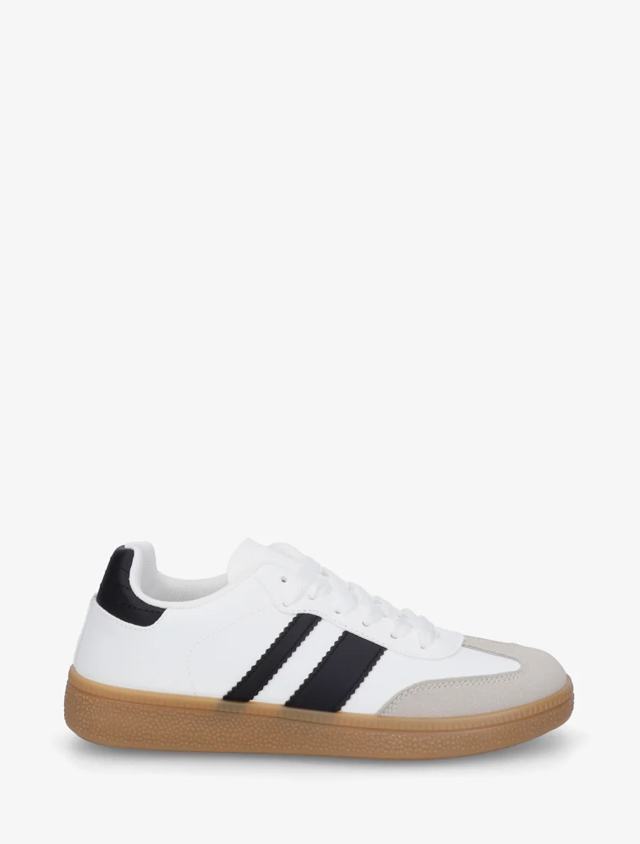 Sneakers met contrasterende strepen - Wit