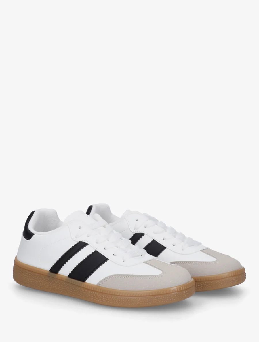 Sneakers met contrasterende strepen - Wit - Image 4