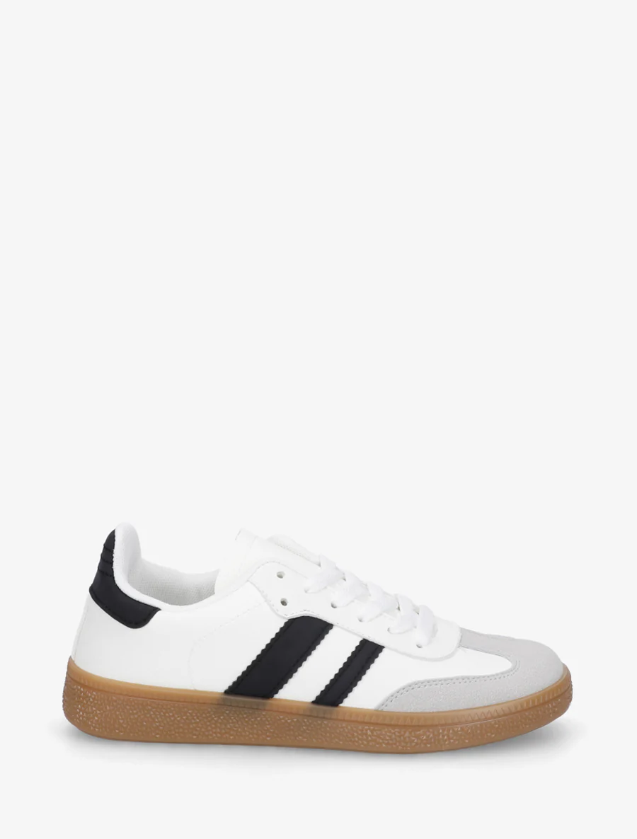 Sneakers met contrasterende strepen - Wit